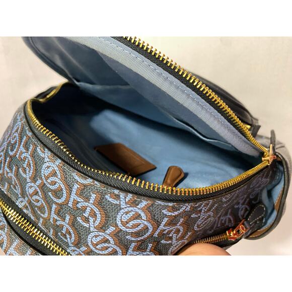 Coach Backpack + Wristlet Set – All Blue Signature Logo – Matching Pair - Picture 10 of 14